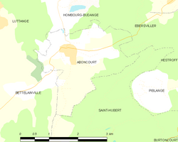 Map commune FR insee code 57001